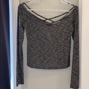 Grey express crop top